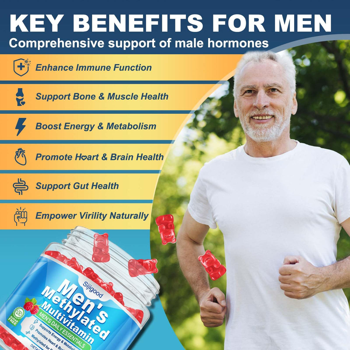 Emballage des gummies multivitamines Sijigood