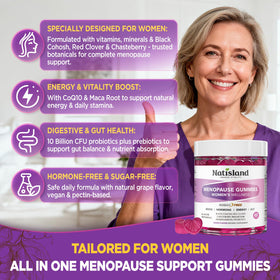 Emballage des gummies NATISLAND pour la ménopause