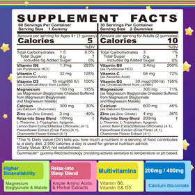 Emballage des gummies NEVISS avec étiquette et informations nutritionnelles