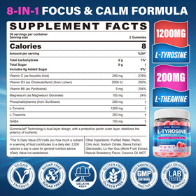 Emballage des gummies NEVISS L-Tyrosine et L-Theanine
