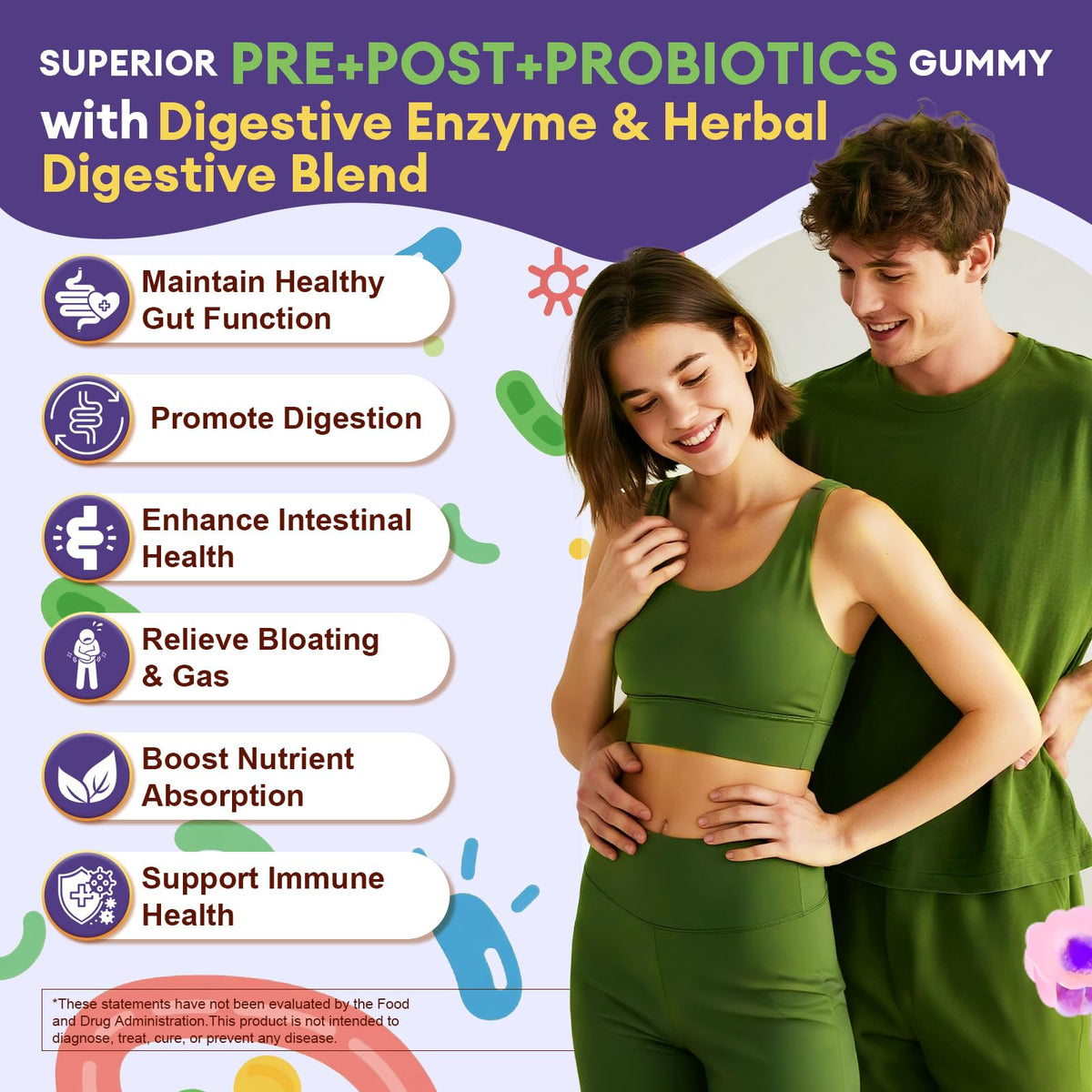 Emballage des gummies probiotiques Totaria 5-en-1