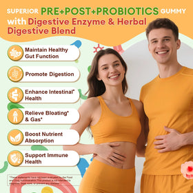 Emballage des gummies probiotiques Totaria avec informations nutritionnelles