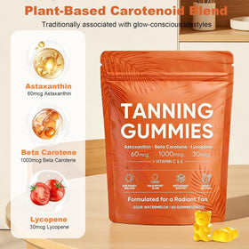Emballage des gummies solaires FCOIN avec les ingrédients listés