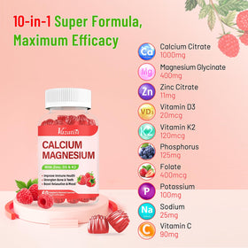 Emballage des gummies Vazatisi Calcium Magnésium Zinc