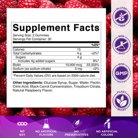 Emballage des Gummies Vegan Vitamatic Biotine Framboise