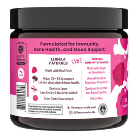 Emballage des gummies Vitamine D3 Vegan Llama Naturals