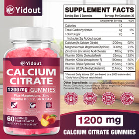 Emballage des gummies Yidout Calcium Citrate 1200mg
