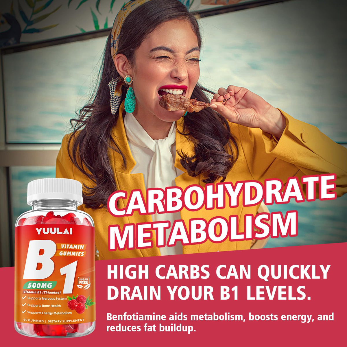 Emballage des gummies YUULAI avec informations nutritionnelles