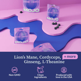 Emballage des Gummy Sucettes Focus Mojo côté avant
