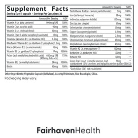 Emballage des Multivitamines Essentielles de Fairhaven Health