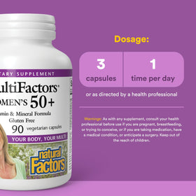 Emballage des Multivitamines Femme 50+ Natural Factors