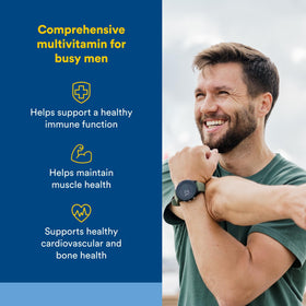 Emballage des Multivitamines & Minéraux pour Hommes Natural Factors, vue arrière