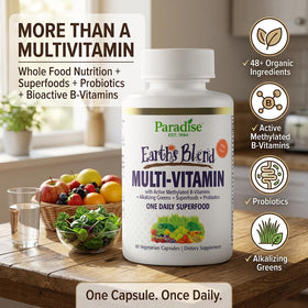 Emballage des multivitamines Paradise Herbs 60 capsules
