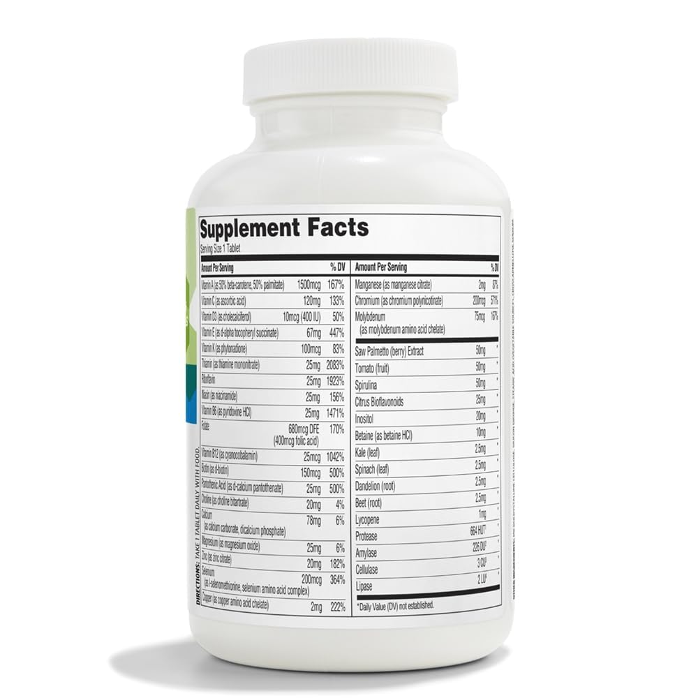 Emballage des Multivitamines Quotidiennes Hommes 365 by Whole Foods - vue arrière