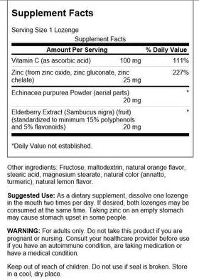 Emballage des pastilles Swanson avec étiquette orange et citron