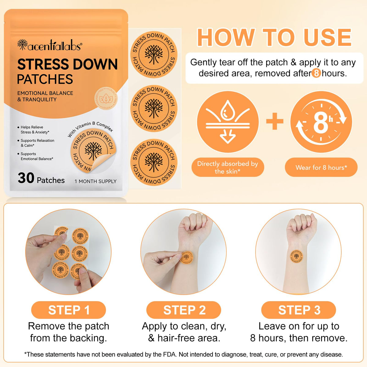 Emballage des Patches Anti-Stress avec logo