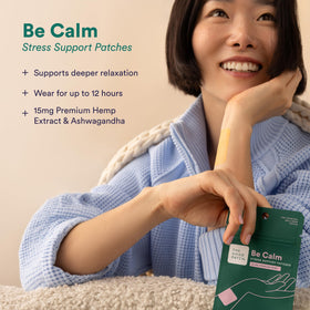 Emballage des patches Be Calm de The Good Patch, 8 patches au chanvre