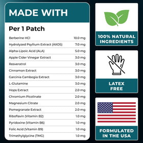 Emballage des patches de berbérine Ledisa avec vue de face