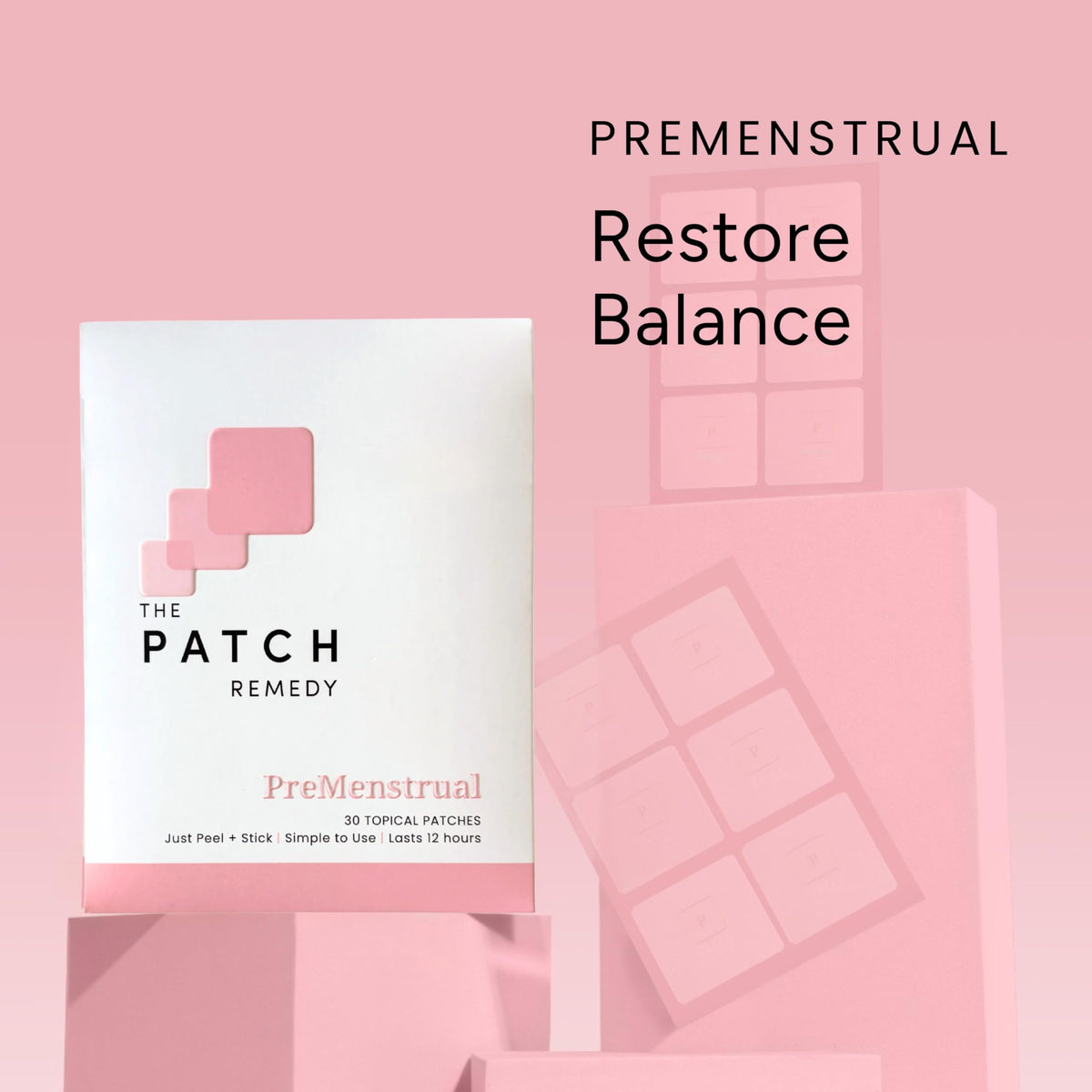 Emballage des patches pré-menstruels The Patch Remedy