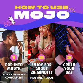 Emballage des poches énergétiques MOJO, format pratique