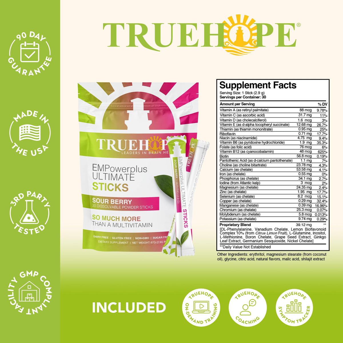 Emballage des Poches Truehope avec Inositol