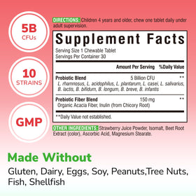 Emballage des Probiotiques Enfants Vitalibre avec informations nutritionnelles