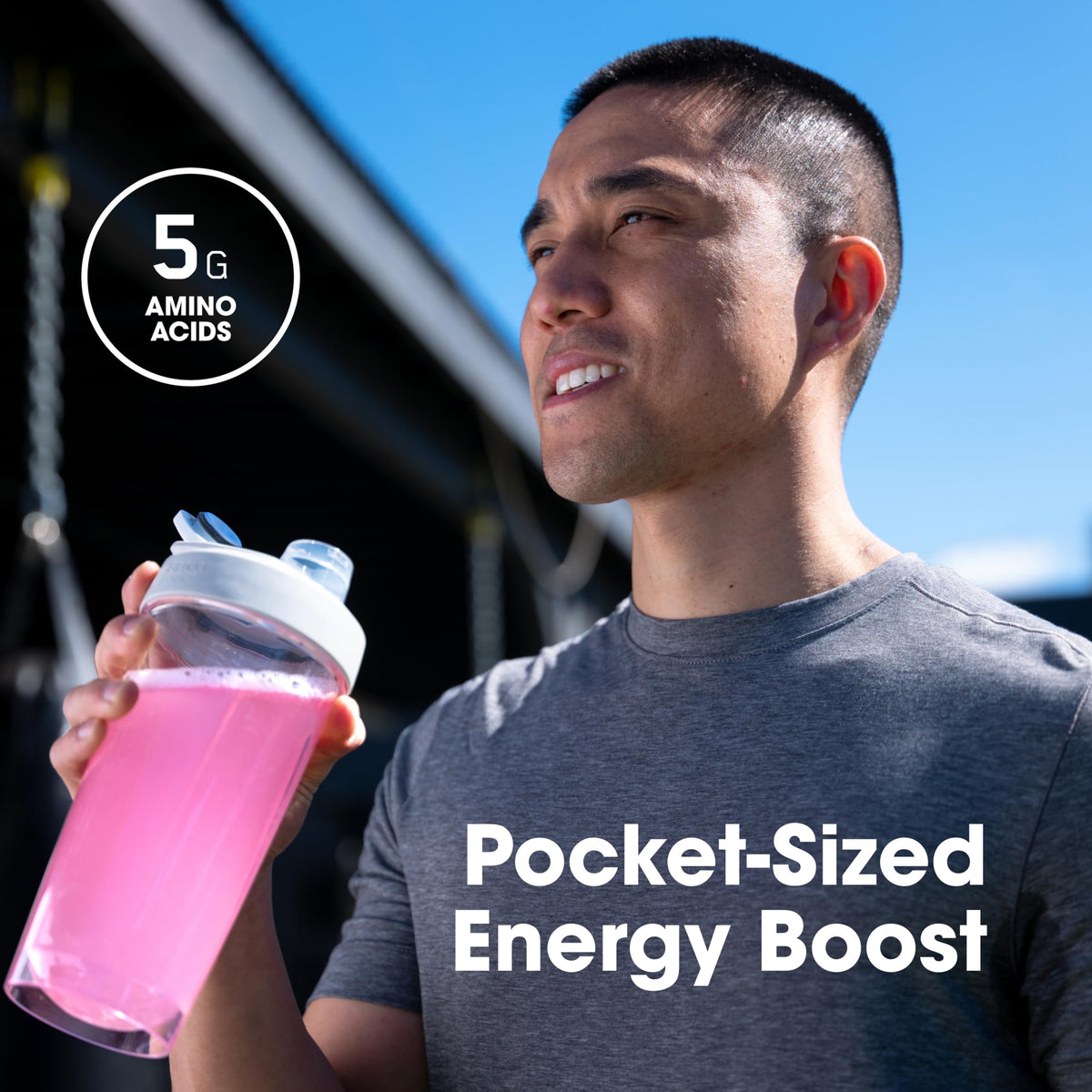 Emballage des stick packs Amino Energy au goût fraise