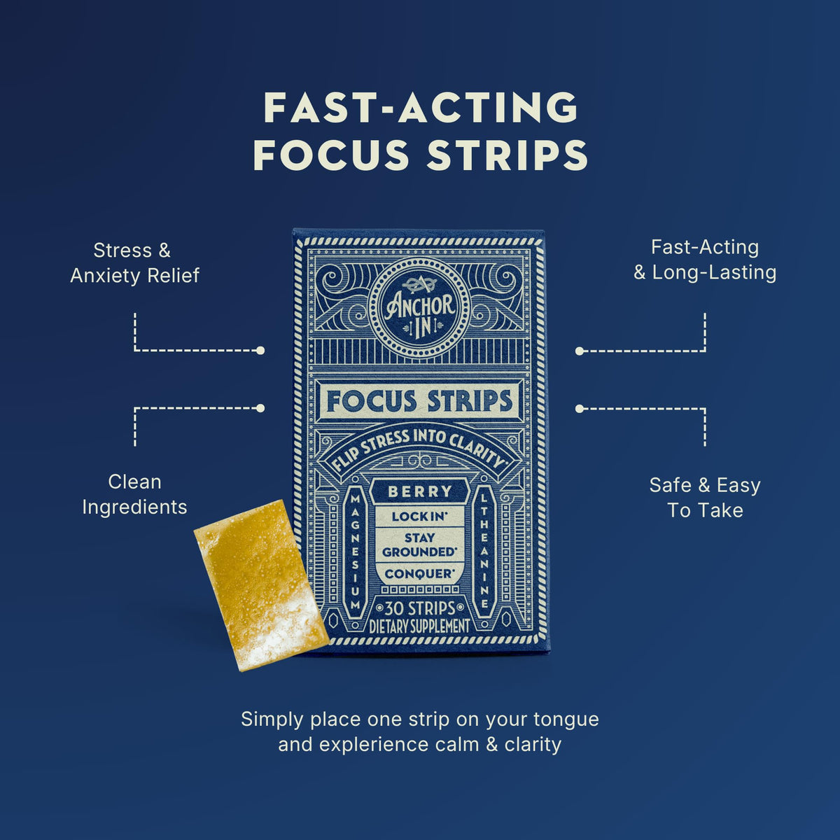 Emballage des strips Anchor In Calm et Focus