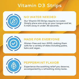 Emballage des Strips de Vitamine D3 CALMOUR 100 unités
