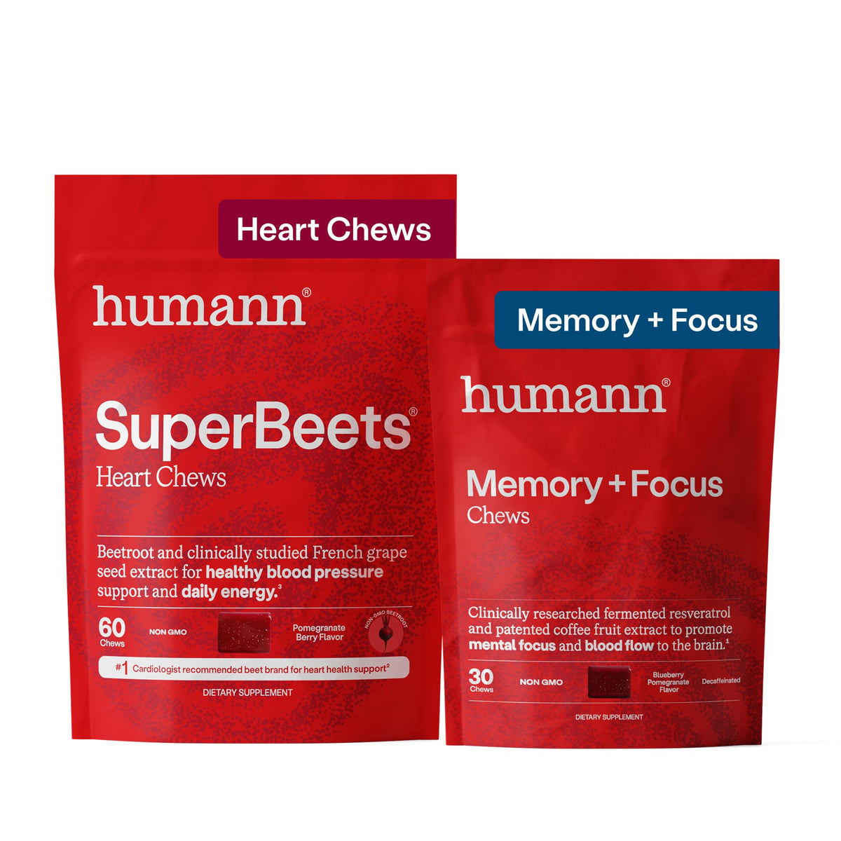 Emballage des SuperBeets Chews HumanN avec 90 comprimés