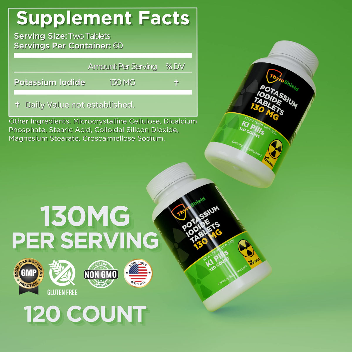 Emballage des tablettes d'iodure de potassium ThyroShield