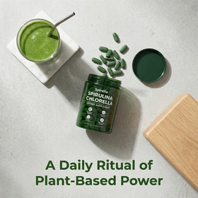 Emballage des tablettes de spiruline et chlorelle Bruiseweed