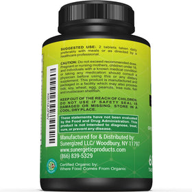 Emballage des Tablettes de Superfood Sunergetic