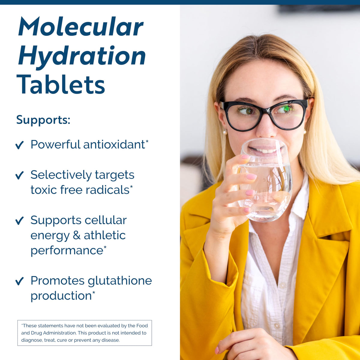 Emballage des tablettes H2 Absorb avec mention 60 unités