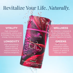 Emballage des tablettes VITALITYbits d'ENERGYBITS