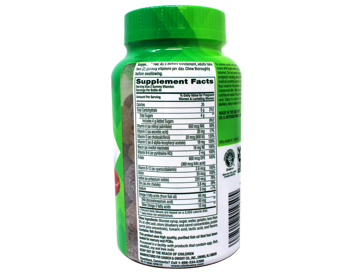 Emballage des Vitamines Gummy Prénatales Vitafusion