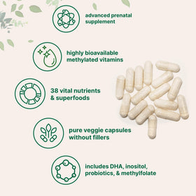 Emballage des vitamines prénatales Micro Ingredients, côté