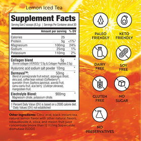 Emballage Dr. Kellyann Lemon Sips avec informations nutritionnelles