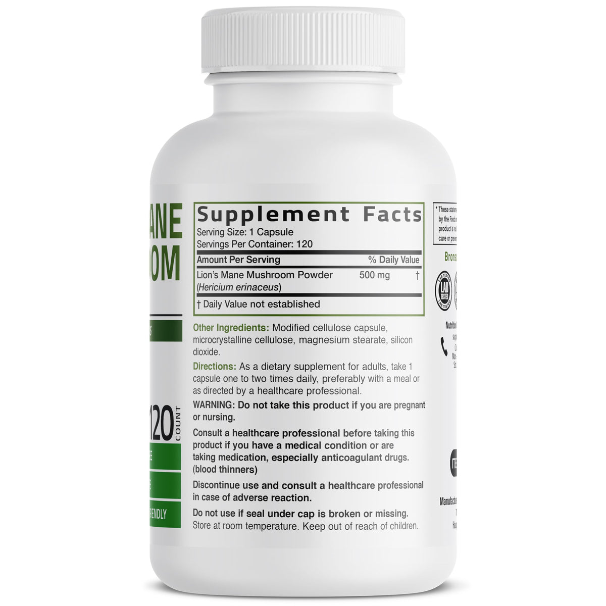Emballage du Bronson Champignon Crinière de Lion 500mg
