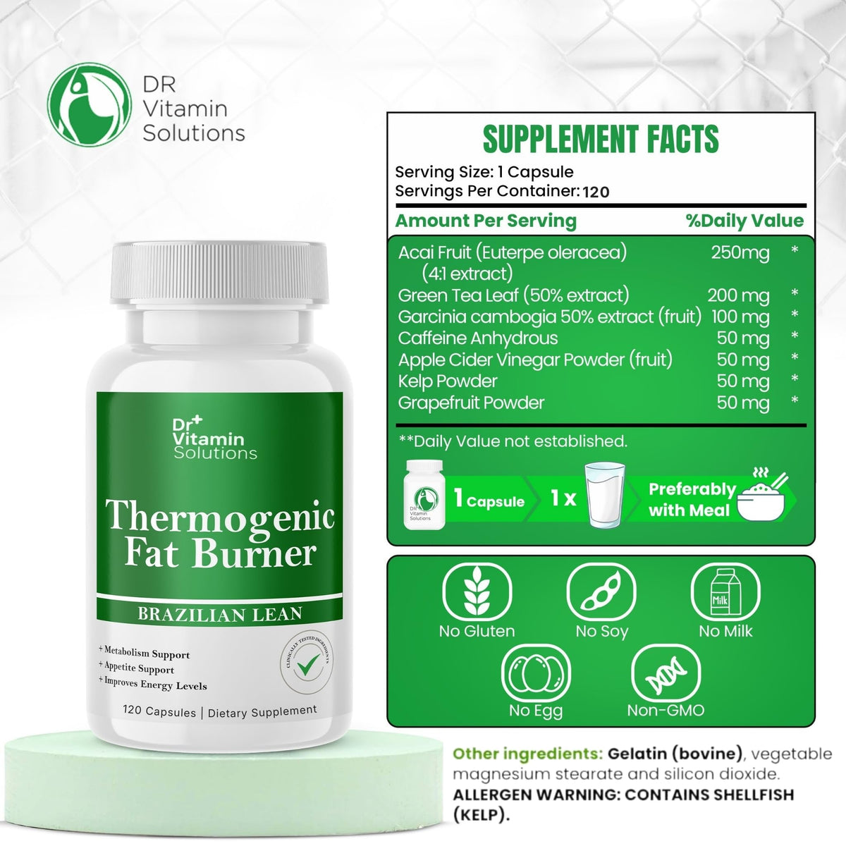 Emballage du Brûleur de Graisse Thermogénique DR VITAMIN SOLUTIONS