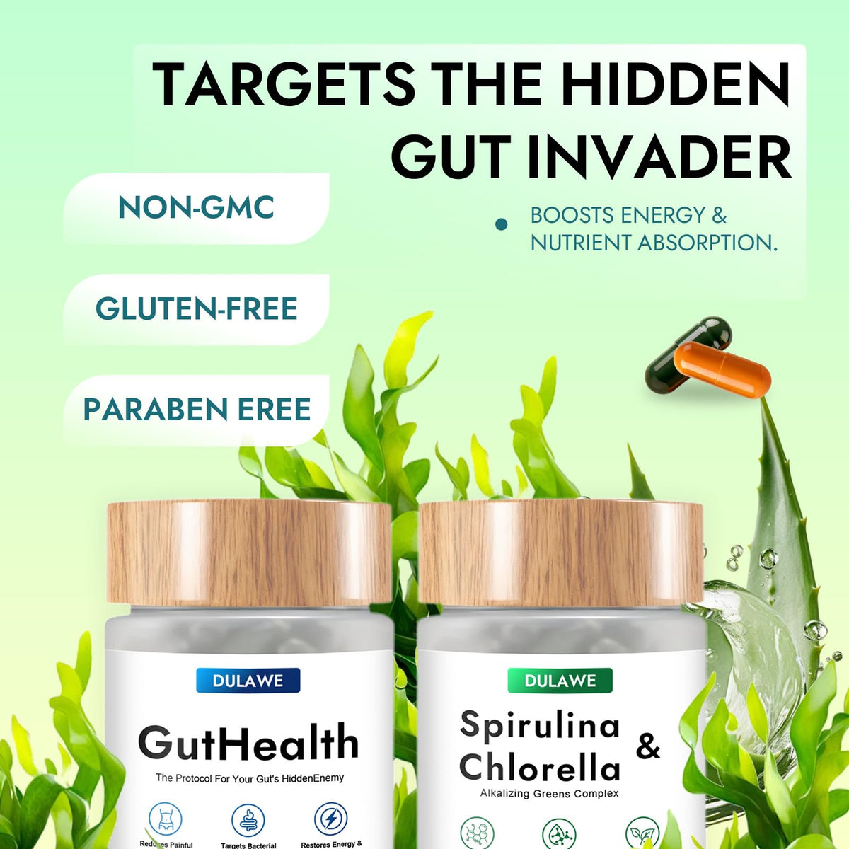 Emballage du bundle TakTuqa avec Spiruline et Chlorelle