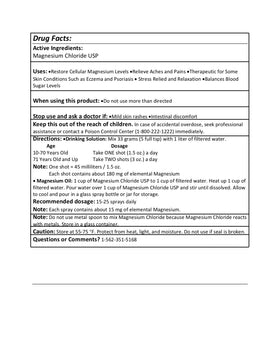 Emballage du chlorure de magnésium Greenway Biotech 458g