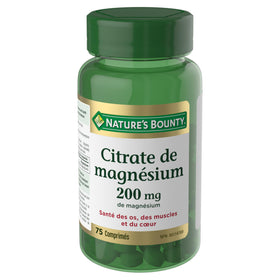 Emballage du citrate de magnésium Nature's Bounty 200 mg
