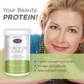 Emballage du collagène bovin LIFE-FLO avec informations nutritionnelles