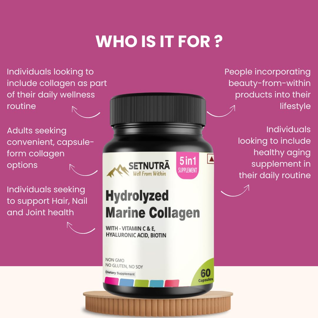 Emballage du collagène marin SETNUTRA avec informations nutritionnelles