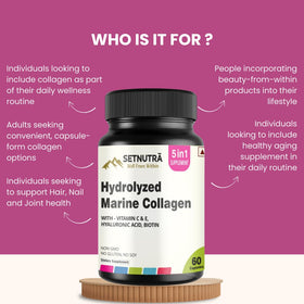 Emballage du collagène marin SETNUTRA avec informations nutritionnelles