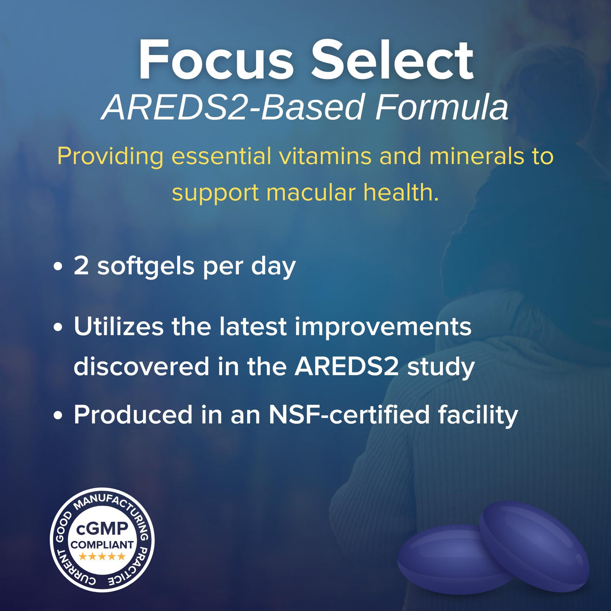 Emballage du complément alimentaire AREDS2 Focus Vision