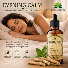 Emballage du complément alimentaire Ashwagandha HERBALICIOUS