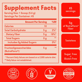 Emballage du complément alimentaire en poudre de fibres Nuven Naturals