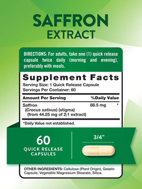 Emballage du complément alimentaire extrait de safran Nature's Truth